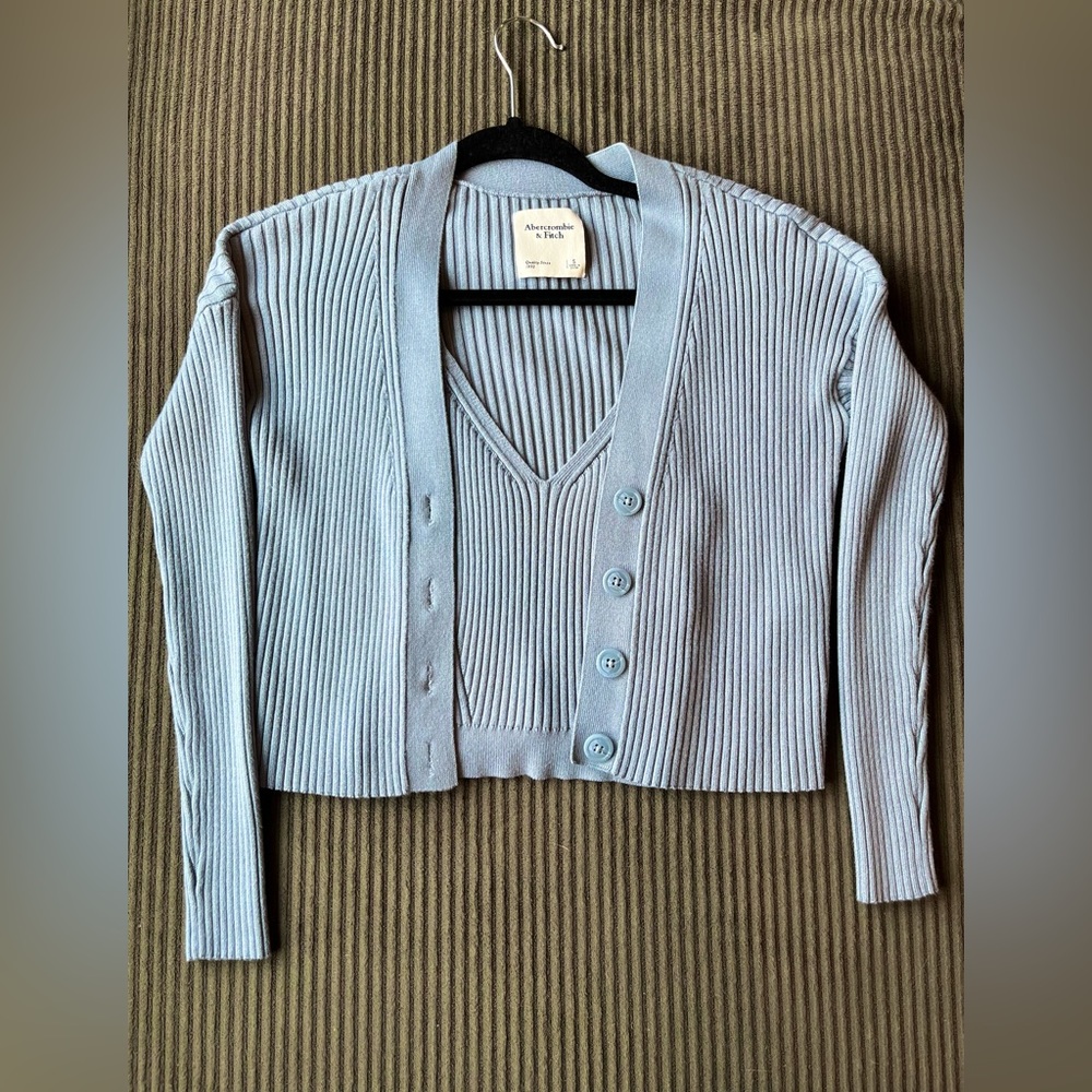 Abercrombie & Fitch Elevated Ribbed Knit Tank and Cardigan Set